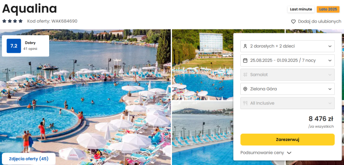 oferta hotelu Aqualina w Macedonii ceny