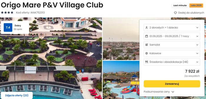 oferta hotelu Origo Mare P&V Village Club ceny