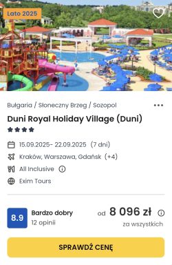 oferta hotelu w Bułgarii opinie i ceny