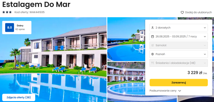 oferta hotelu Estalagem Do Mar na Maderze ceny